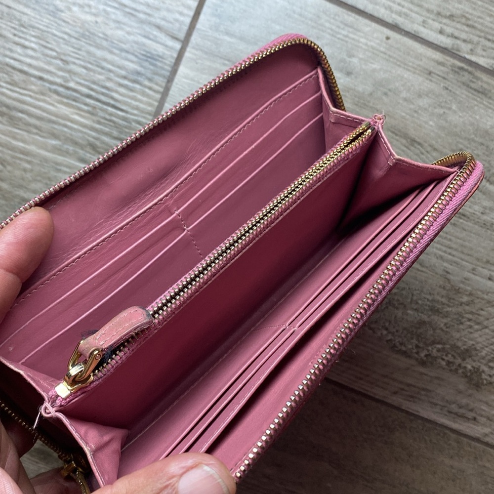 Authentic Miu Miu Coral/Salmon Color Croc Embosse… - image 4